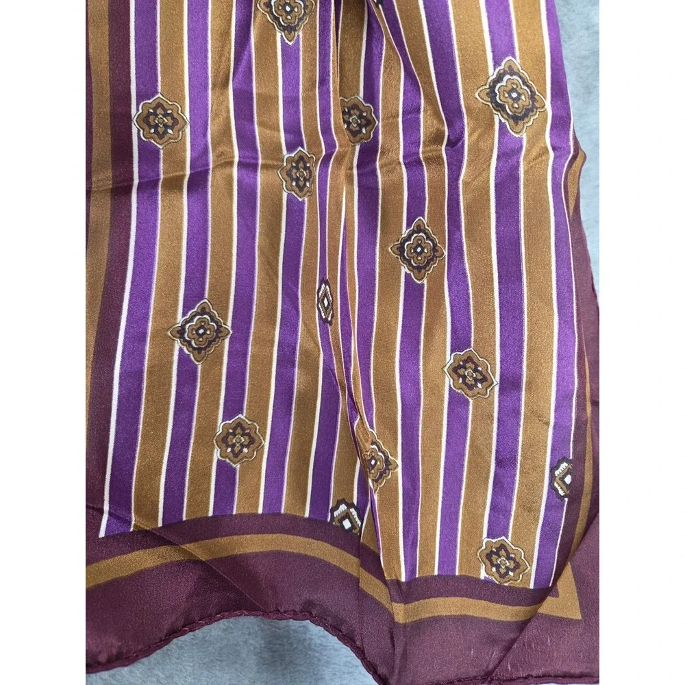 Vintage Anne Klein Silk Scarf 1970s 50‎ in Rectangle Mod MCM Retro